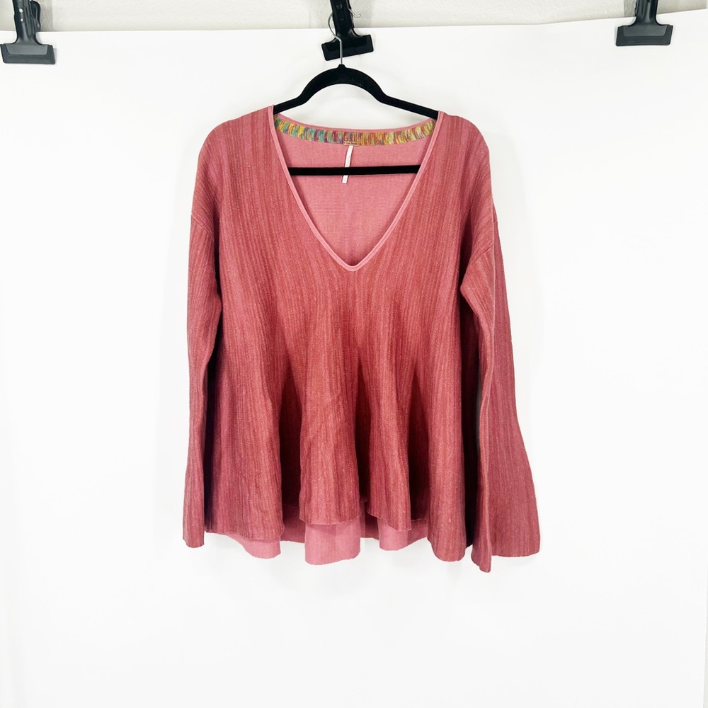 Free People Sundae Pullover Sweater in Rose